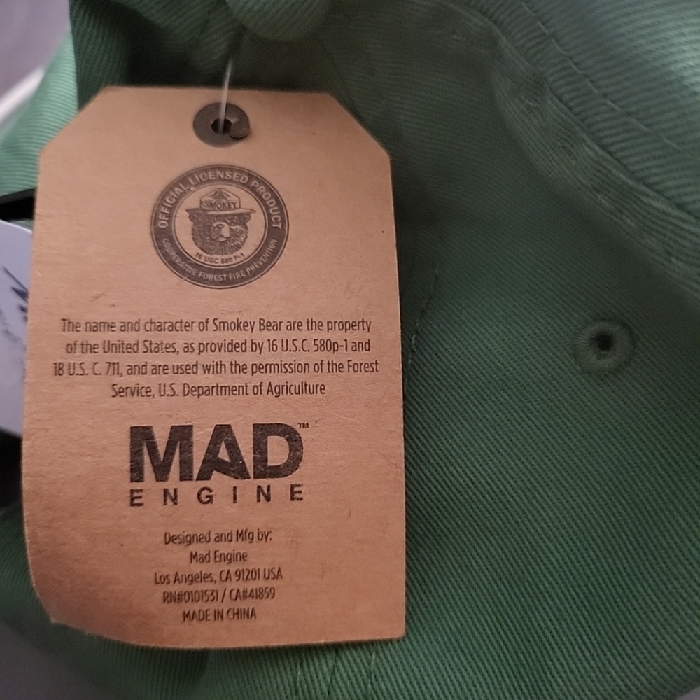 Smokey Bear Only You Green Hat - Picture 5 of 7